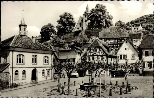 Ak Zwingenberg an der Bergstraße in Hessen, Marktplatz