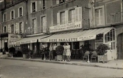 Foto Ak Frankreich, Hotel de la Plage, Restaurant Renomme, Biere Pailette