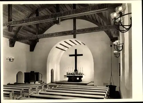 Ak Mittenwald in Oberbayern, Evangelische Dreifaltigkeitskirche