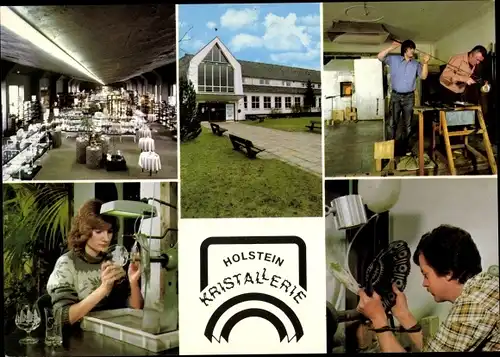 Ak Wahlstedt in Schleswig Holstein, Glasbläserei Holstein Kristallerie, Menschen bei der Arbeit