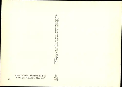 Ak Weingarten in Württemberg, Klosterkirche, Querschiff
