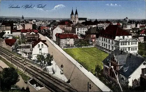 Ak Landau in der Pfalz, Totale