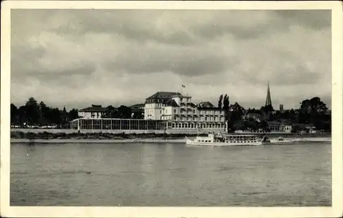 Ak Bad Godesberg Bonn am Rhein, Rheinhotel Dreesen, Dampfer