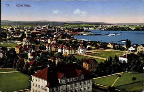 Ak Konstanz am Bodensee, Blick auf den Ort