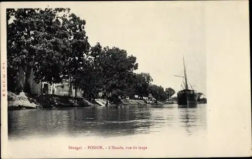 Ak Podor Senegal, L'Escale, vue du large