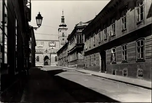 Ak Zagreb Kroatien, Straßenpartie