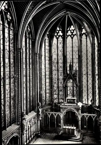 Ak Paris I Louvre, La Sainte Chapelle du Palais, L'Autel et la Tribune des Reliques