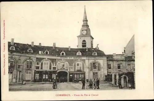 Ak Commercy Lothringen Meuse, Place du Fer a Cheval