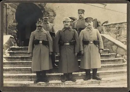 Foto Deutsche Soldaten in Uniformen, Landsturm, I WK