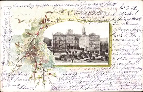 Passepartout Ak Coburg in Oberfranken, Schloss Ehrenburg