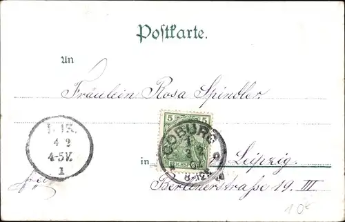 Passepartout Ak Coburg in Oberfranken, Schloss Ehrenburg