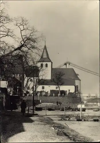 Foto Ak Köln am Rhein, Kirche, Fischereihafen