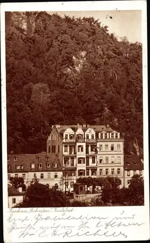 Ak Karlovy Vary Karlsbad Stadt, Kurhaus Belvedere