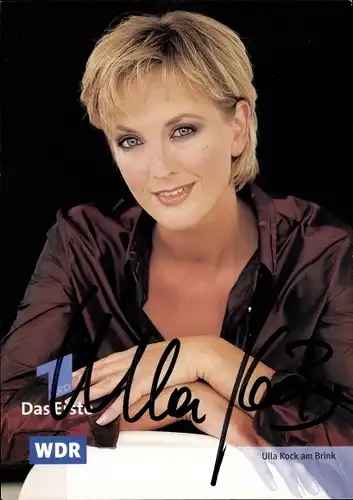 Ak Moderatorin Ulla Kock am Brink, Portrait, Autogramm, ARD, WDR