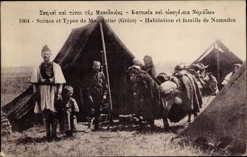 Ak Habitation et famille de Nomades, Macedoine