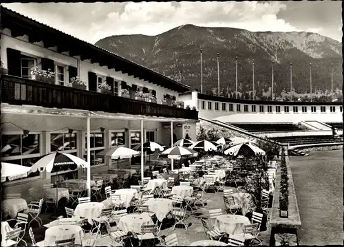 Ak Garmisch Partenkirchen in Oberbayern, Hotel Cafe-Restaurant Olympiahaus