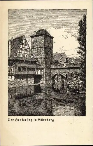 Künstler Ak Nürnberg in Mittelfranken, Henkersteg