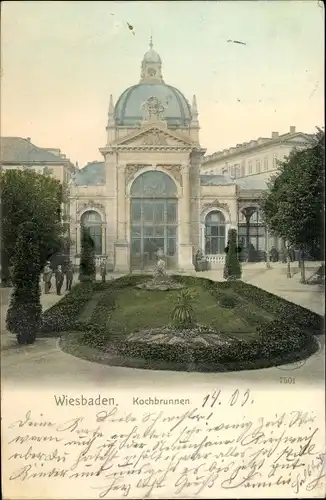 Ak Wiesbaden in Hessen, Kochbrunnen