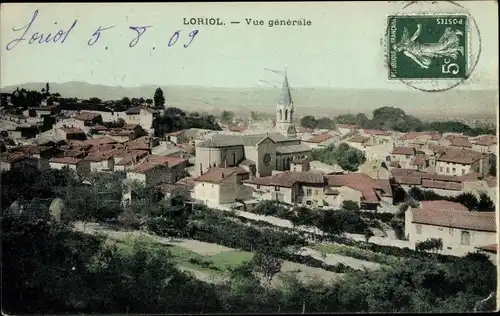 Ak Loriol Drôme, Vue générale