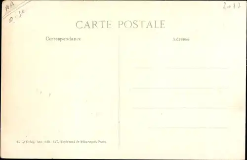 Ak Senlis Oise, La rue de la Republique bombardee par les Allemands, Kriegszerstörungen, I. WK