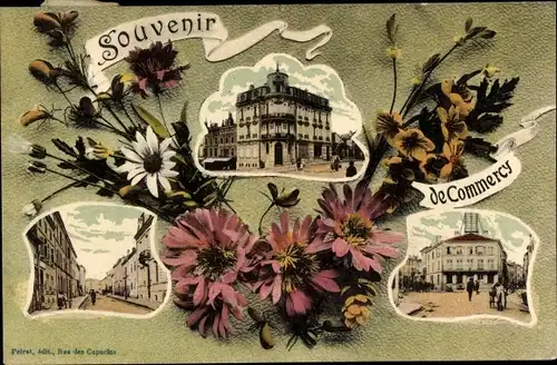 Ak Commercy Lothringen Meuse, Stadtansichten, Souvenir, Blumen