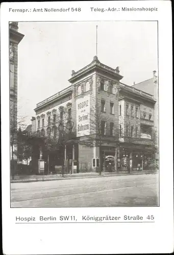 Ak Berlin Kreuzberg, Königgrätzer Straße 45, Hospiz der Berliner Stadtmission