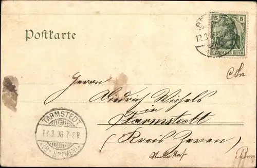Ak Hansestadt Bremen, Domsheide mit Post, Straßenbahn