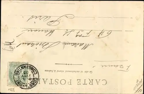 Ak Constantine Algerien, Une rue du Quartier Arabe