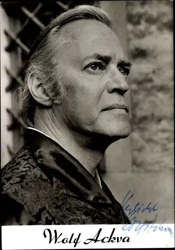 Ak Schauspieler Wolf Ackva, Portrait, Autogramm