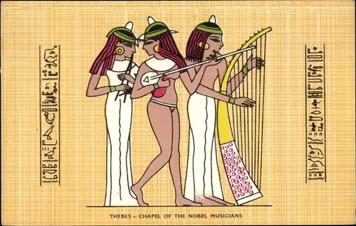 Ak Ägypten, Thebes, Chapel of the nobel Musicians
