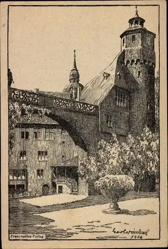 Künstler Ak Steinbach Michelstadt im Odenwald, Schloss Fürstenau