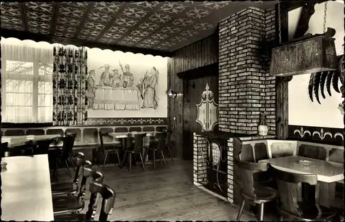 Ak Erlenbach Fürth im Odenwald, Gasthof zum Adler, Inneres