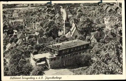 Ak Zwingenberg an der Bergstraße in Hessen, Jugendherberge, Ort