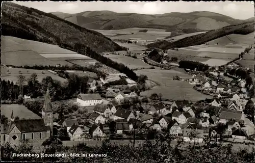 Ak Fleckenberg Schmallenberg im Sauerland, Lennetal