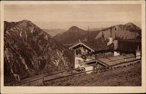 Ak Tegernsee in Oberbayern, Unterkunftshaus auf dem Hirschberg