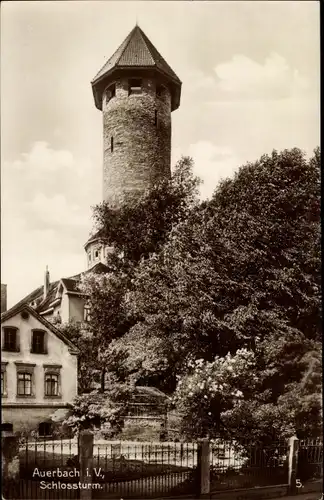 Ak Auerbach im Vogtland, Schlossturm