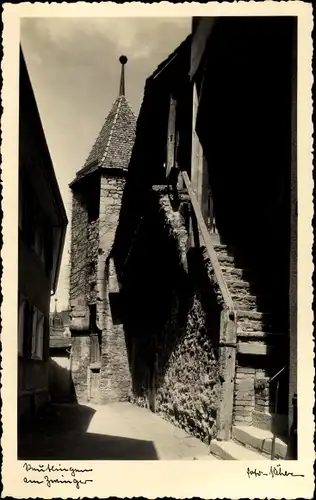 Ak Reutlingen in Württemberg, Partie am Zwinger