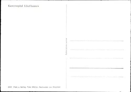Ak Schaffhausen am Rhein Schweiz, Kantonsspital