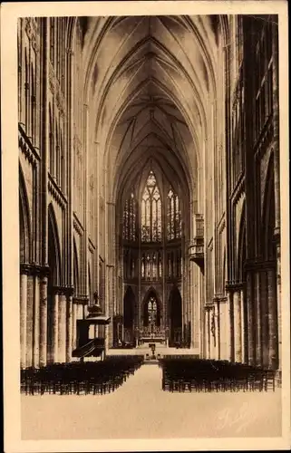 Ak Metz Moselle, Innenraum der Kathedrale
