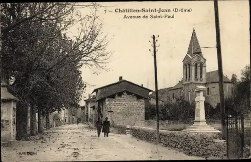 Ak Chatillon Saint Jean Drôme, Avenue de Saint Paul