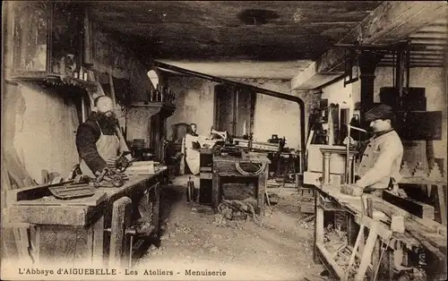 Ak Montjoyer Drôme, L'Abbaye d'Aiguebelle, Les Ateliers, Menuiserie