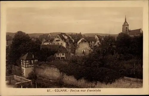 Ak Colmar Kolmar Elsass Haut Rhin, Ancien mur d'enceinte