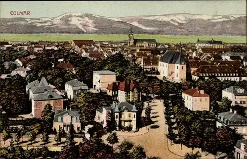 Ak Colmar Kolmar Elsass Haut Rhin, Teilansicht