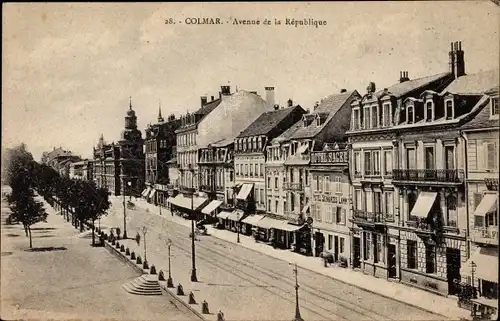 Ak Colmar Kolmar Elsass Haut Rhin, Avenue de la République
