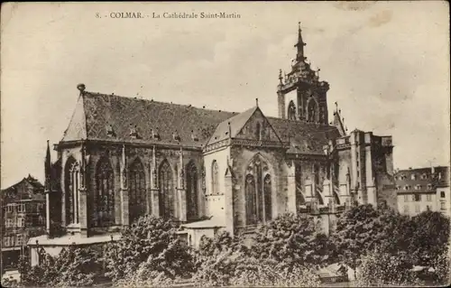 Ak Colmar Kolmar Elsass Haut Rhin, La Cathedrale Saint-Martin