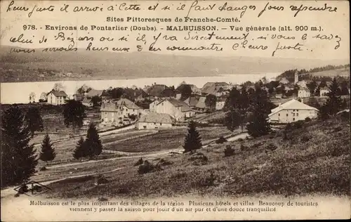 Ak Malbuisson Doubs, Vue generale