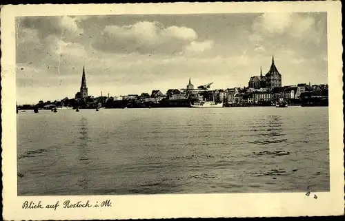 Ak Hansestadt Rostock, Blick auf die Stadt
