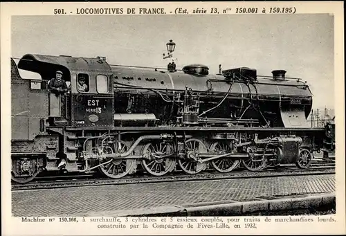 Ak Locomotives de France, Est, Serie 13, No 150.001 a 150.195, Machine 150.166