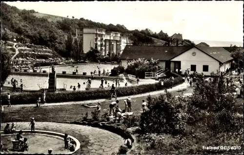 Ak Geisweid Siegen Nordrhein Westfalen, Freibad