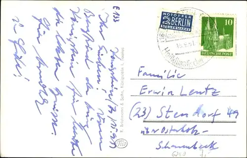 Ak Königstein im Taunus, Hauptstraße, Burgruine Königstein